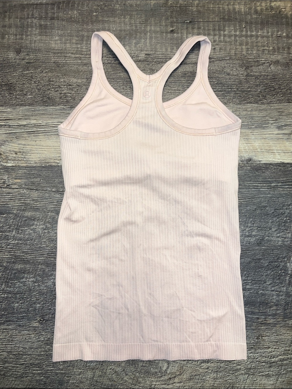 Lululemon Power Y Tank Light Pink Built In Bra Yoga Top